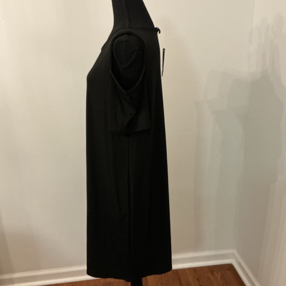White House Black Market Black Cold Shoulder Top - Picture 5 of 5
